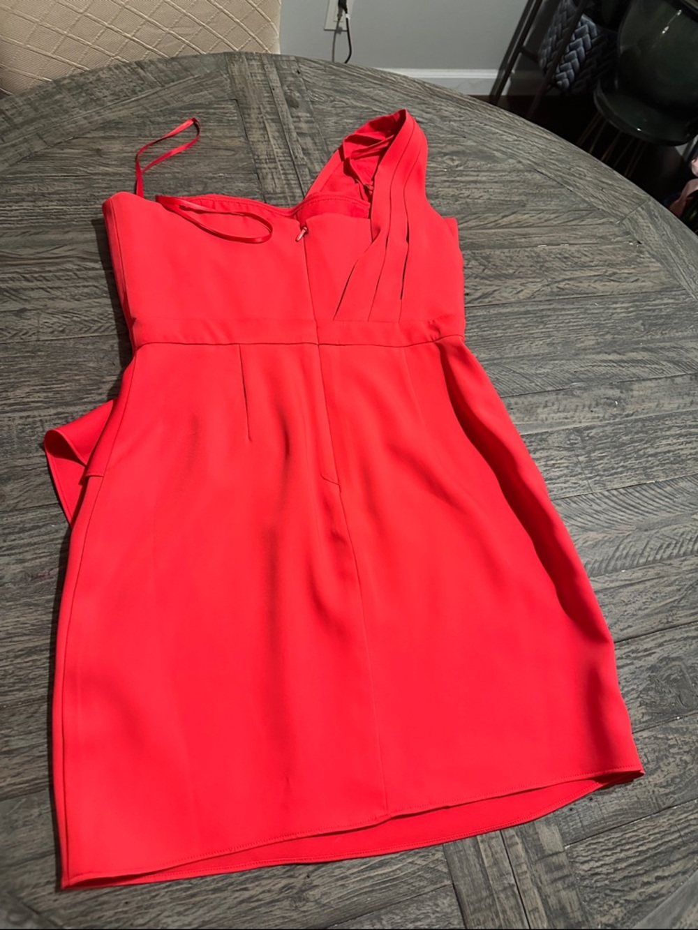 BCBGMaxAzria One-Shoulder Ruffle Mini Dress in Bright Red - Picture 2 of 6